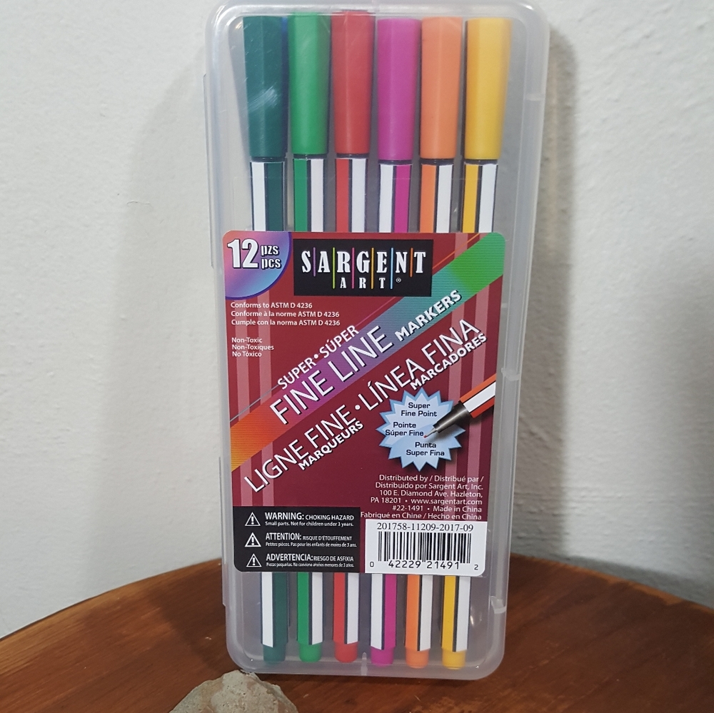 NWT Sargent Art Fine Tip Markers 12 pack.